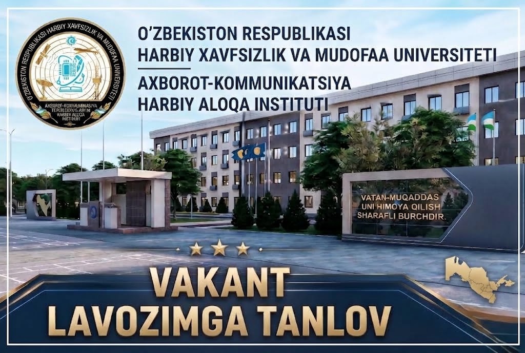VAKANT LAVOZIMGA TANLOV E’LONI